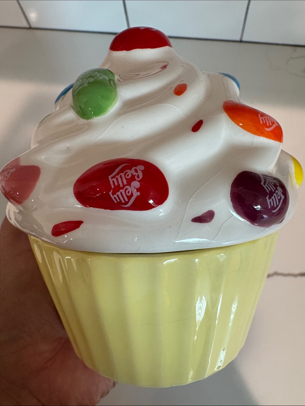 Whimsical Jelly Belly Cupcake Candy Jar Holder 2011
